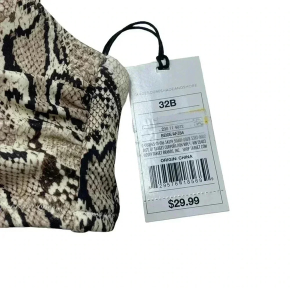 Shade & shore light lift bikini top 32B snakeskin print new with tags - Picture 3 of 4